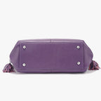 Zency Fashion Soft Real Genuine Leather Tassel Women's Handbag Ladies Shoulder Tote Messenger Hobo Bag Satchel Purple Green MYNELIA