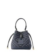 Sac à main seau en cuir artisanal – Imprimé Style Chinois, Port Épaule & Bandoulière MYNELIA