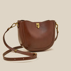Sac en Cuir Véritable  Rabat Hasp 3 Poches Croisé Vintage
