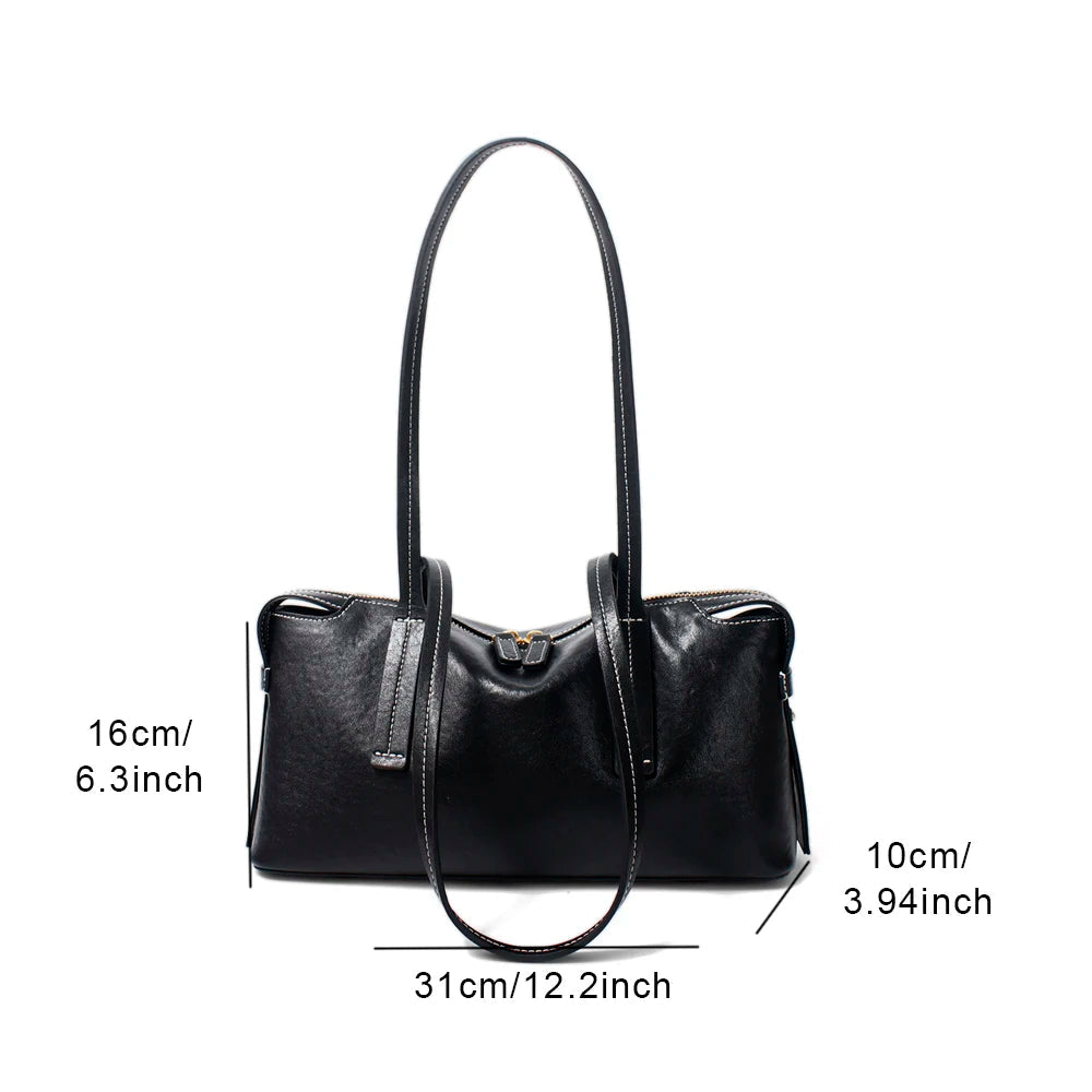 Sac Bowling cuir véritable Double anse – Élégance & Initiales Personnalisées