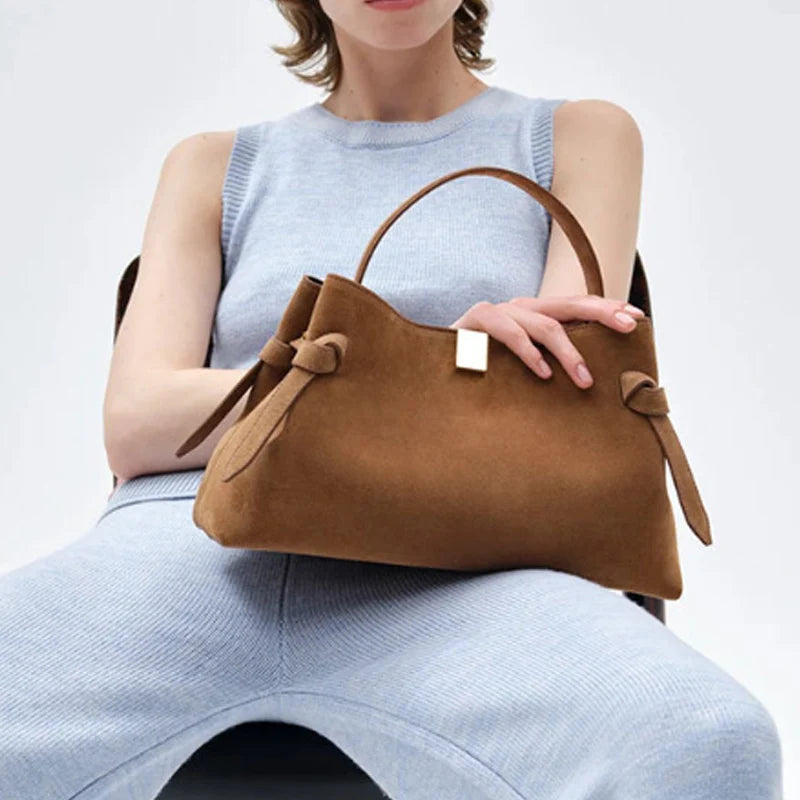 Grand sac Tote femme Daim & Cuir PU – Style casual chic