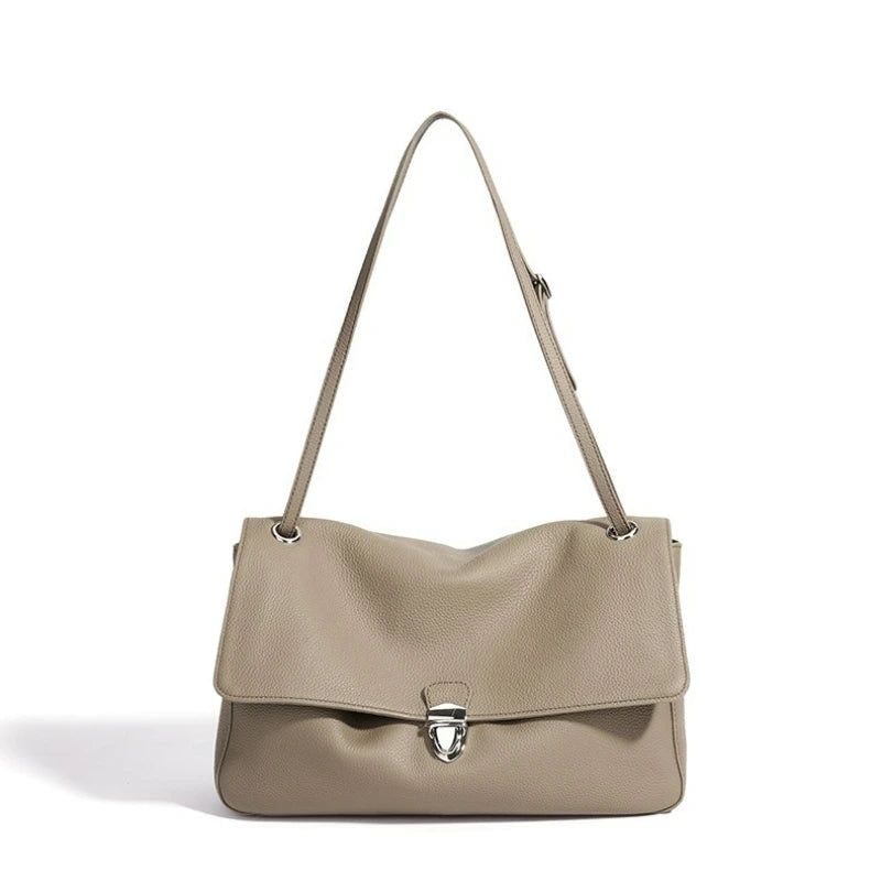 Sac en cuir véritable Satchel  Rabat Sequins