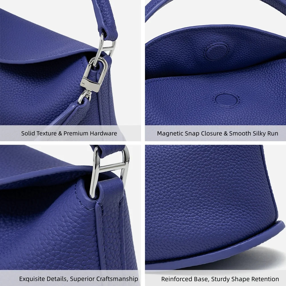 Sac à main Hobo en Cuir Pleine Fleur–Style Minimaliste & Chic MYNELIA