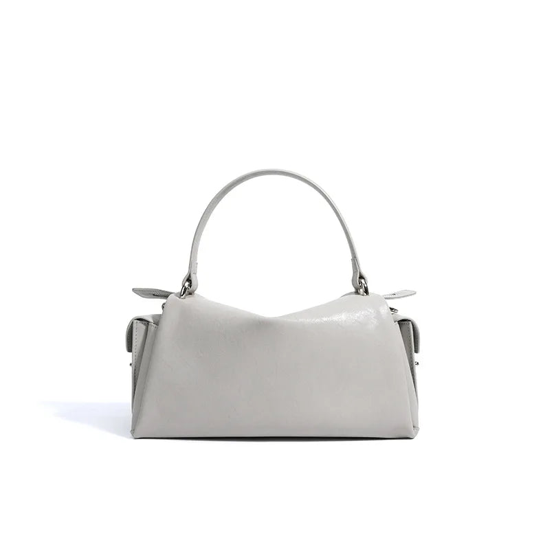 Handtasche aus echtem Leder, neues Nischen-Design 2025, modische Kissen-Tasche aus Rindsleder, einfache Umhängetasche für Damen