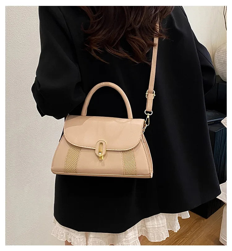 Sac  bandoulière PU Cuir Boucle Cadenas Femme