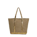 Sac Tote Canvas Sequins Grande Capacité Rétro
