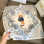 Foulard soie 100% – Motif Paisley rétro
