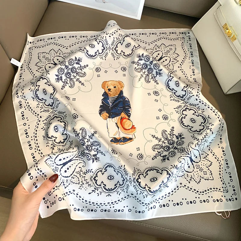 Foulard soie 100% – Motif Paisley rétro
