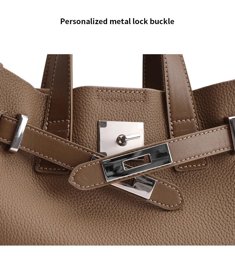 2026 Frühling Neue Damen Retro Echtes Rindsleder Tragetasche Weibliche Luxus Designer Schulter-Unterarmtaschen Nische Umhängetasche