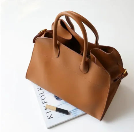Sac Tote cuir véritable Femme – Style Rétro grande capacité