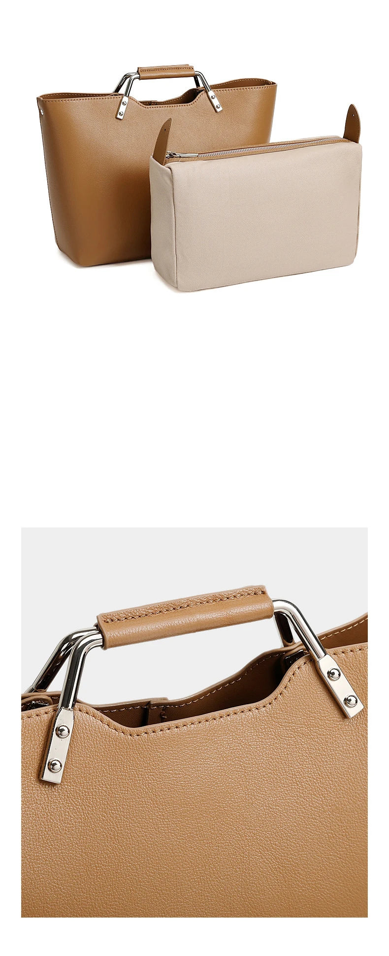 Sac Satchel Cuir Vache Véritable Doublure Coton