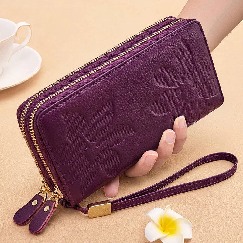 Portefeuille cuir – Double zip & Protection RFID