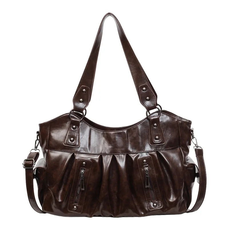 Sac bandoulière rétro – Cuir PU Souple - Style vintage