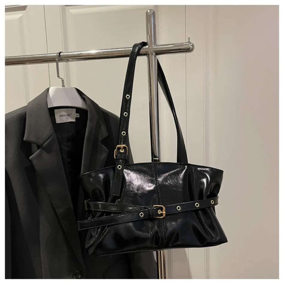 Sac à main boucle ceinture — Cabas vintage femme | Grande capacité & Épaule MYNELIA