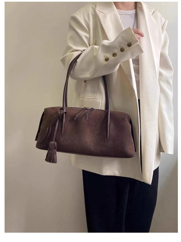 Sac à main Femme en Suède & Cuir – Style Vintage Unique MYNELIA