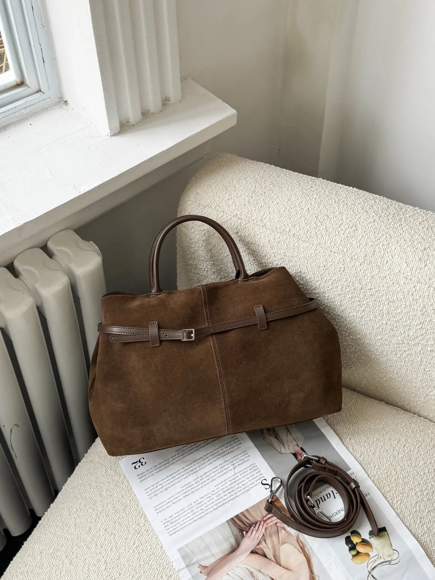 Sac cabas en cuir véritable – sSyle luxe, porté épaule ou main MYNELIA