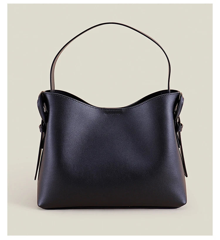 Sac à main tote bag cuir véritable–Sac cabas luxe grande capacité MYNELIA
