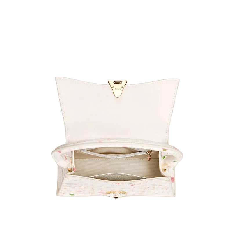 Sac en cuir véritable LAFESTIN – Motif floral,Poche rabat