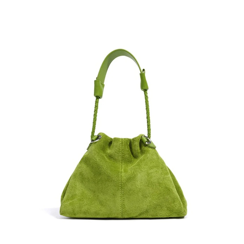 Sac bourse daim cuir véritable– Style vintage Bohème MYNELIA