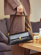 Sac baguette femme en cuir de vachette – 28 × 13 × 9 cm