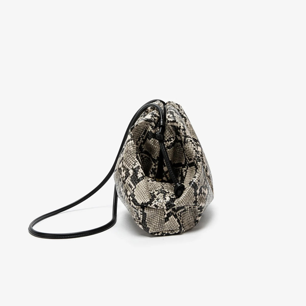Sac bandoulière Clutch Femme – PU plissé imprimé- Style tendance