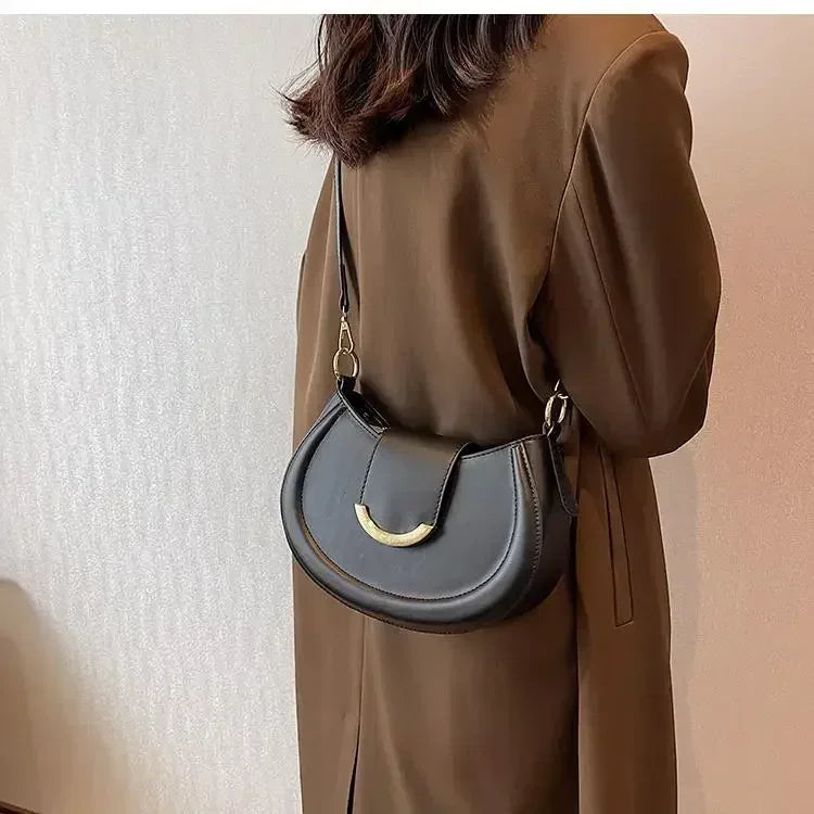 Sac bandoulière cuir PU – Boucle Magnétique