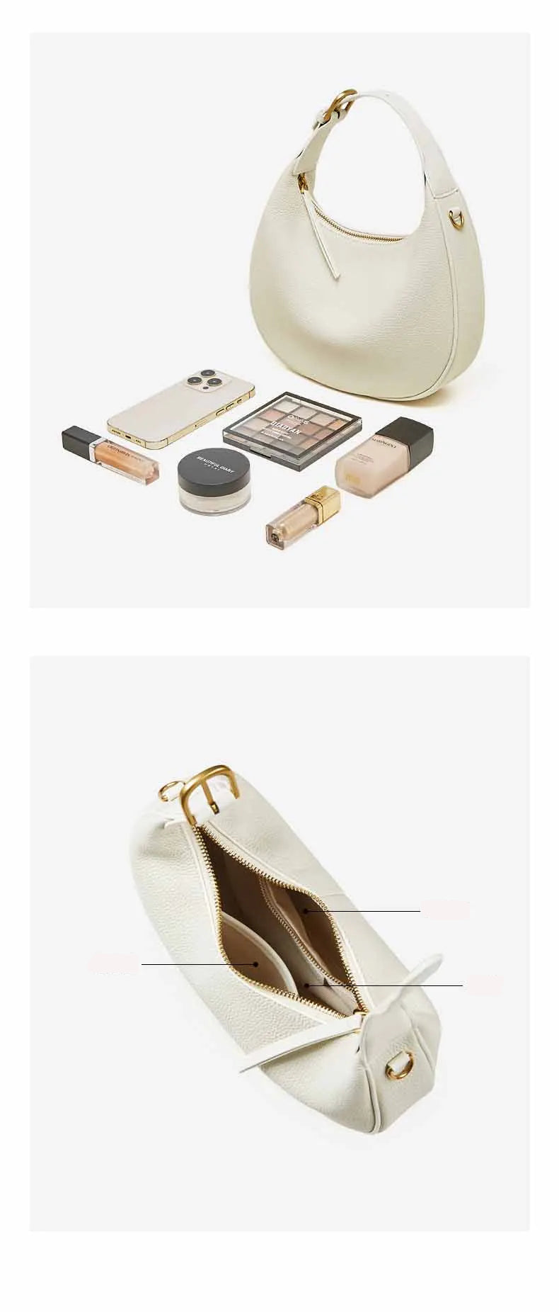 Damen-Ddumpling-Tasche aus Rindsleder der ersten Schicht, neue Mode, Umhängetasche aus echtem Leder, schlichte Umhängetasche, hochwertige Handtasche