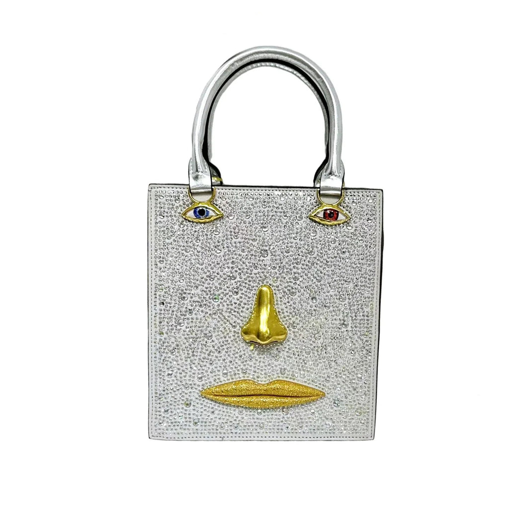 Sac bandoulière femme rigide à visage en relief 3D – TPU