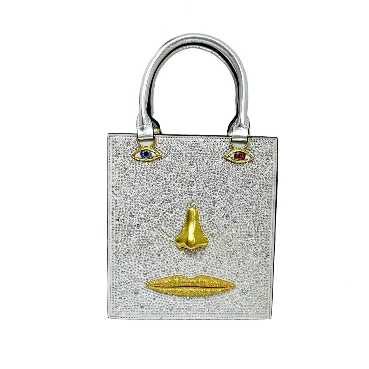 Sac bandoulière femme rigide à visage en relief 3D – TPU
