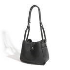 Genuine Leather Women's Shoulder bag niche design fashion lady's basket bag soft cowhide bucket bag handbag for women MYNELIA