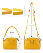 Petit sac épaule en cuir de vachette à poches intérieures