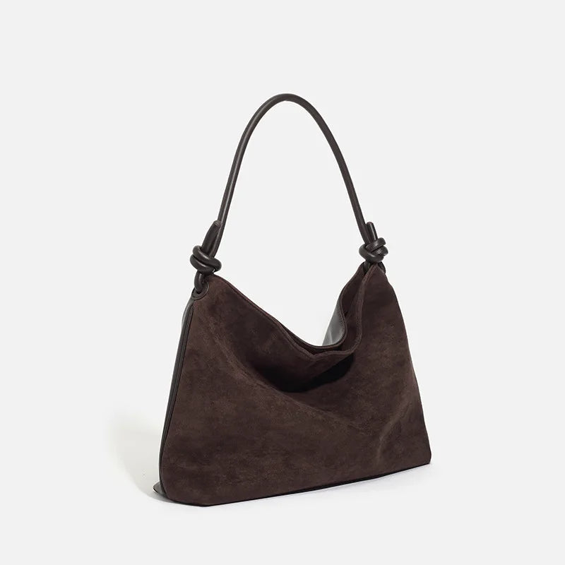 Sac à main cuir suédé Rétro — La Douceur de l’Hiver MYNELIA