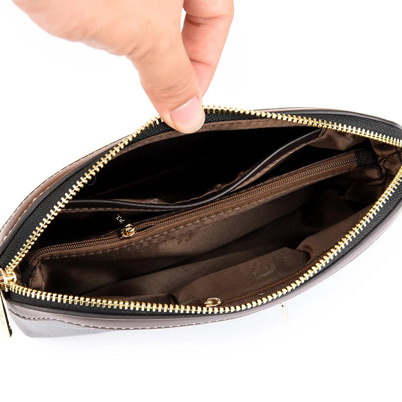 Sac à main bandoulière cuir véritable Femme — L’Essentiel Luxueux MYNELIA
