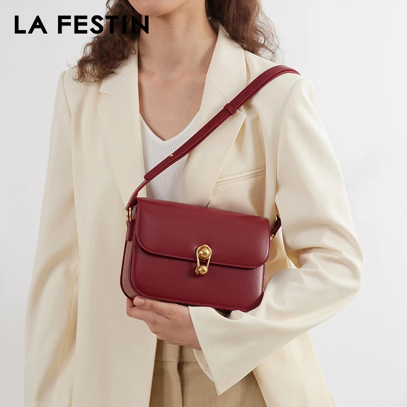 Sac bandoulière cuir PU  LAFESTIN – Structure rigide Fermeture Hasp