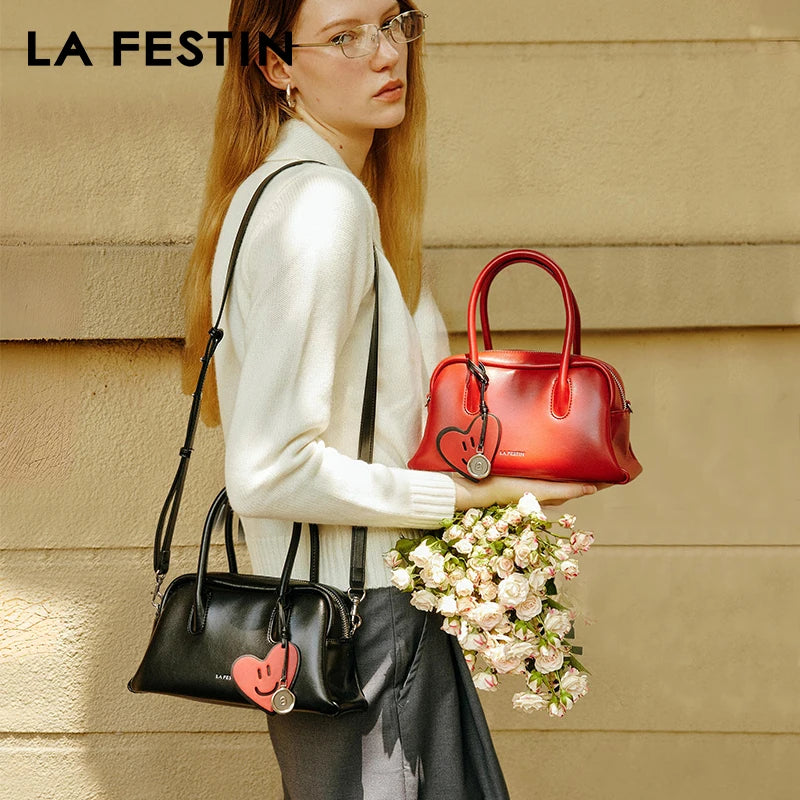 Sac Tote La Festin Cuir Refendu Fashion – Bandoulière & Croisé