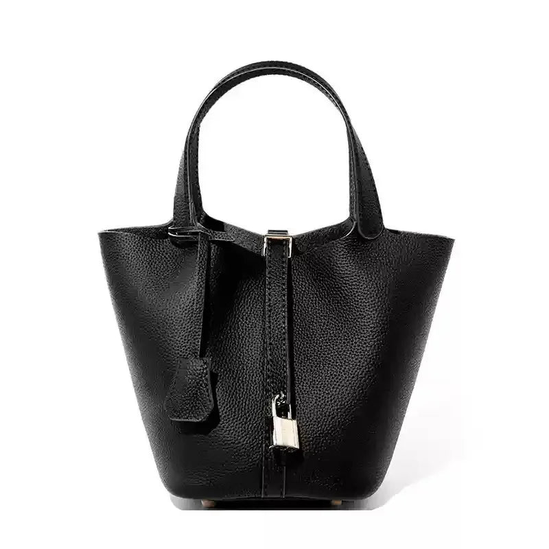 Sac Seau en Cuir Togo – Panier Souple Femme, 22 cm MYNELIA