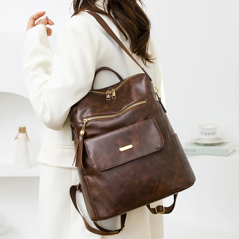 Sac à dos PU – Décoratifs grande capacité Casual