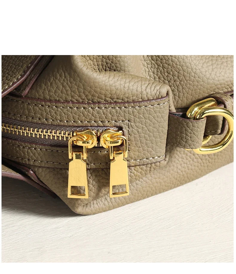 Sac à main en cuir véritable  – Élégance Intemporelle MYNELIA