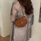 Sac en cuir PU Motif Croco Boucle Magnétique K-Fashion