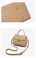 Sac tote fuir véritable fait main – Kaki & Bleu