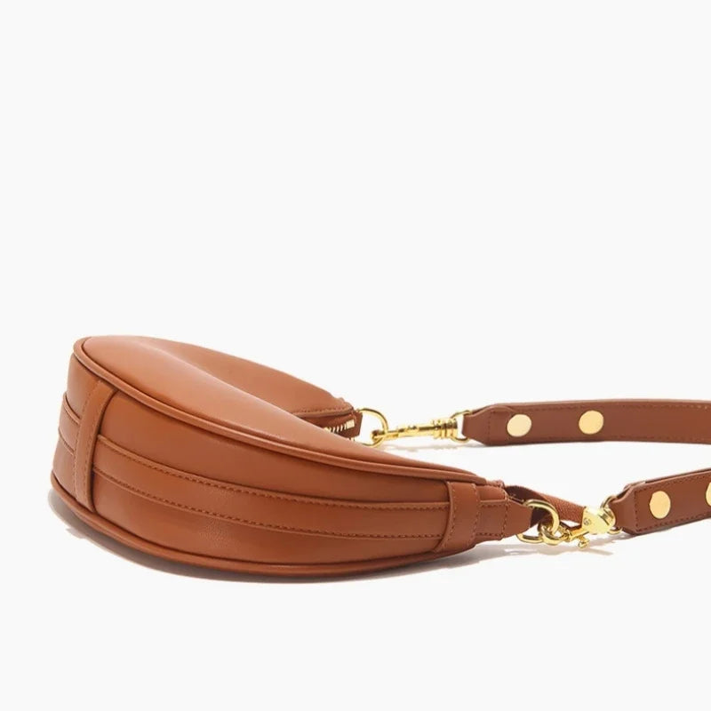 Sac épaule femme demi-lune souple en simili cuir