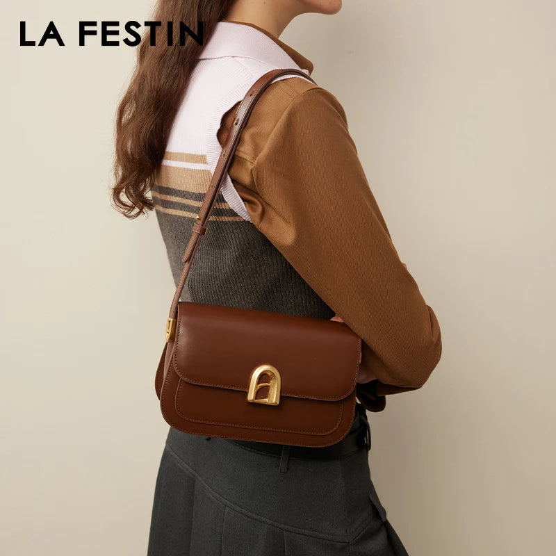 Sac en cuir souple LAFESTIN – Poche Zip,Compartiment nntérieur