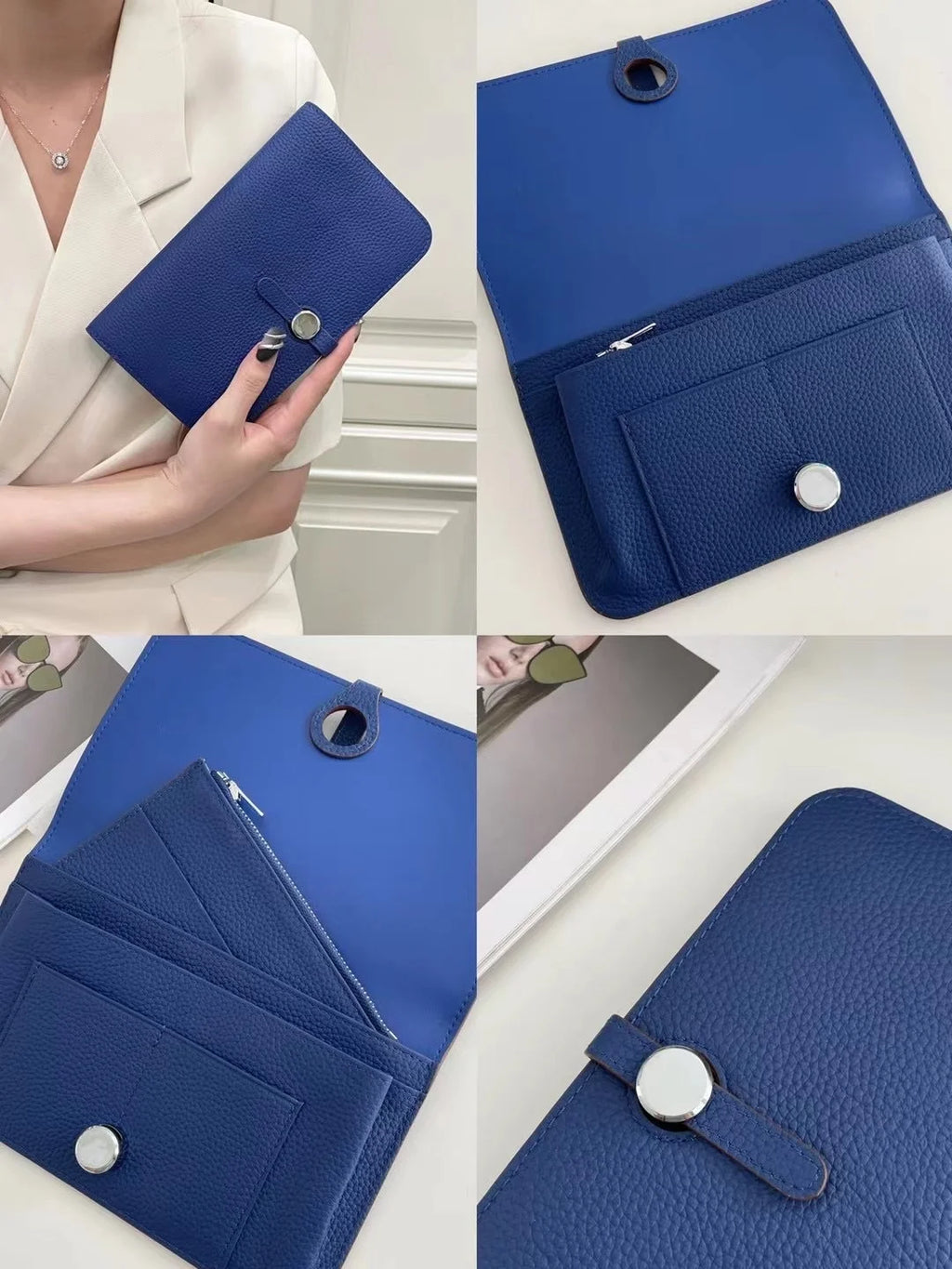 Echtleder-Portemonnaie für Herren und Damen, Luxus-Design, Rindsleder, kurze Geldbörse, Haspe, Damen-Mode, schlank, hochwertiges kleines Portemonnaie
