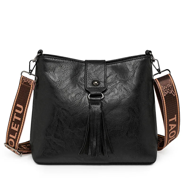 Sac seau en cuir PU– Bucket Style street chic