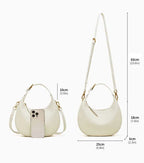Damen-Ddumpling-Tasche aus Rindsleder der ersten Schicht, neue Mode, Umhängetasche aus echtem Leder, schlichte Umhängetasche, hochwertige Handtasche