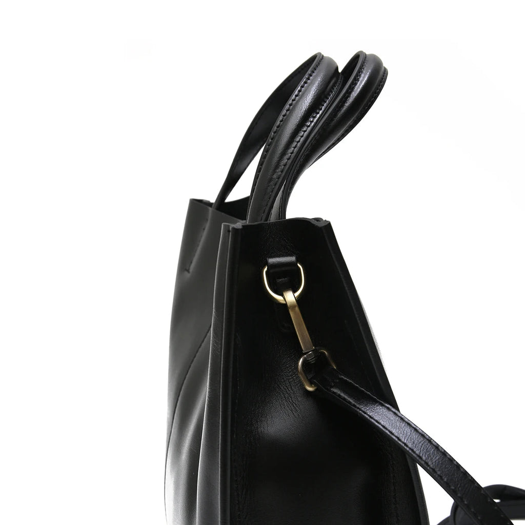 Minimalist Vintage Genuine Leather Tote Women Luxury Classic Top-handle Bag Large Capacity Cross body Shoulder Handbags Business MYNELIA