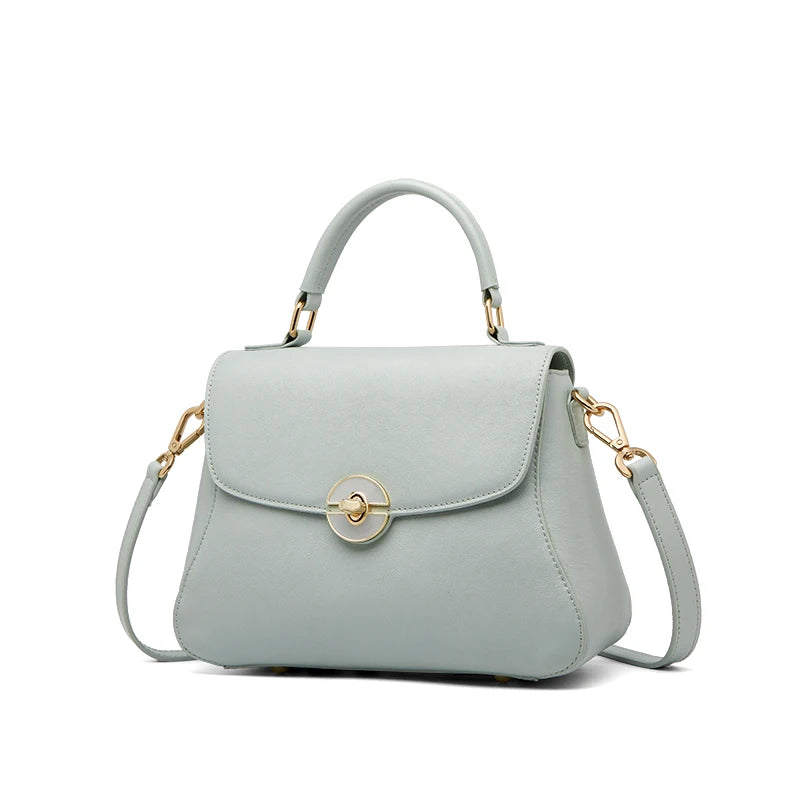 Sac tote fuir véritable fait main – Kaki & Bleu