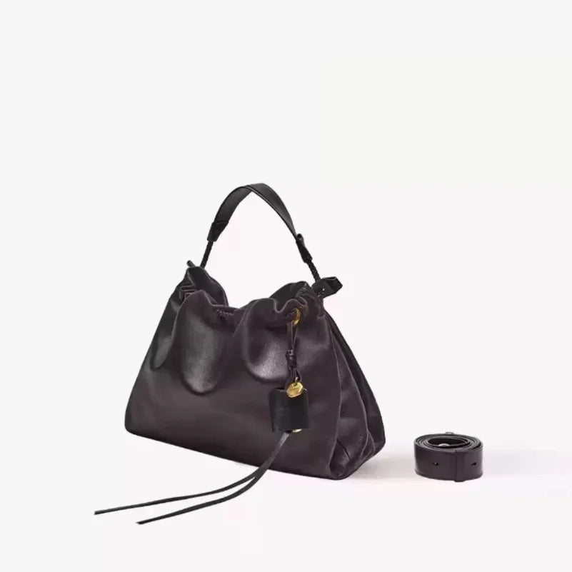 Tote PU Grande Capacité Drawstring Commuter Unisexe