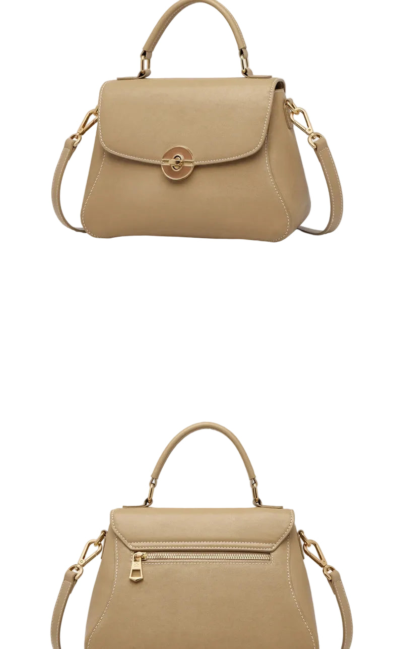 Sac tote fuir véritable fait main – Kaki & Bleu