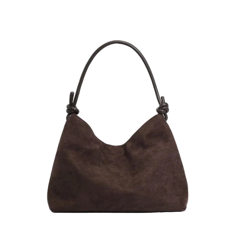 Sac à main cuir suédé Rétro — La Douceur de l’Hiver MYNELIA
